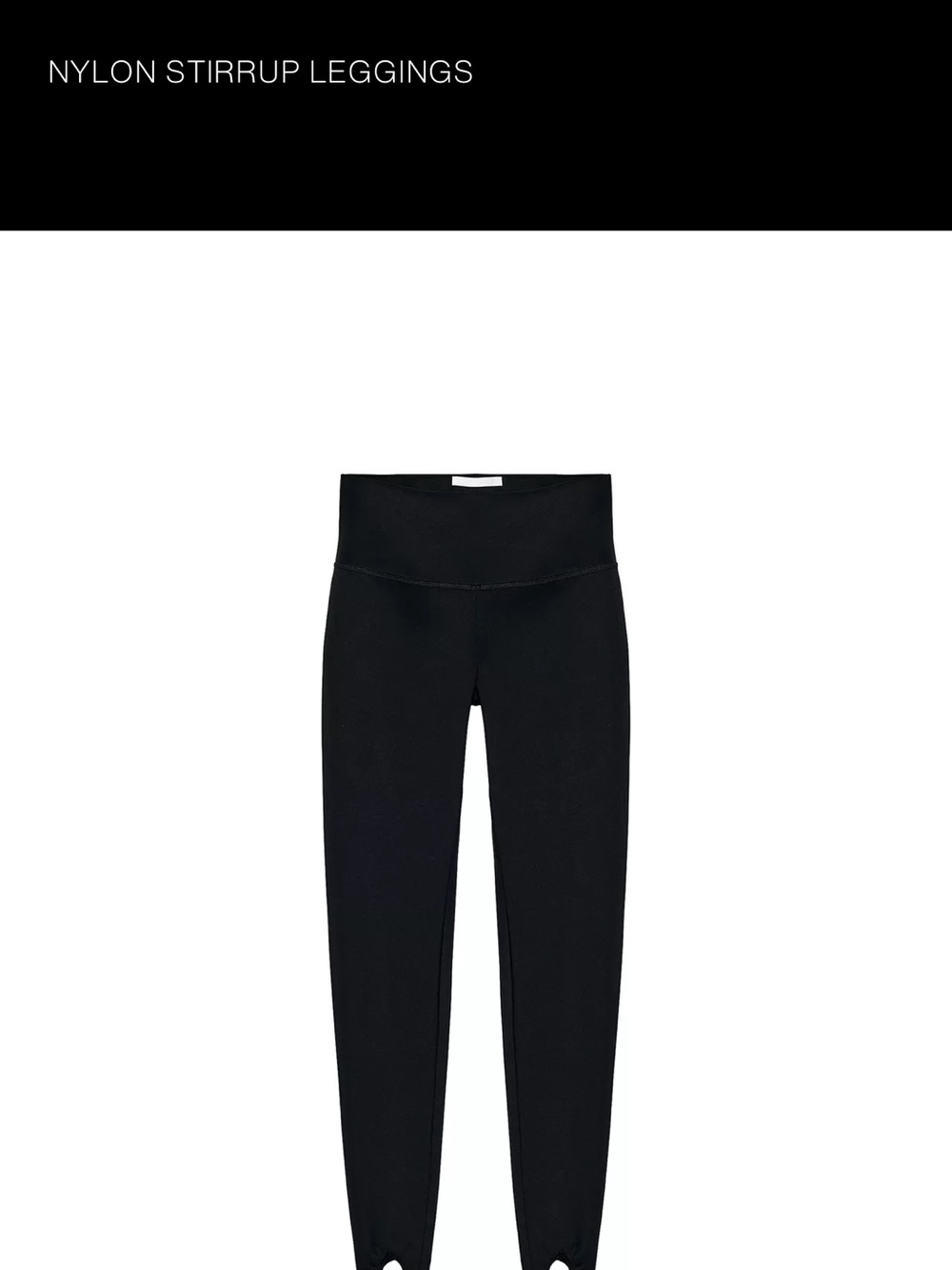 Zara Black Nylon Stirrup Leggings